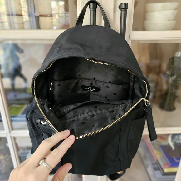 Kate Spade Chelsea Nylon Medium Backpack Black - Picture 9 of 11